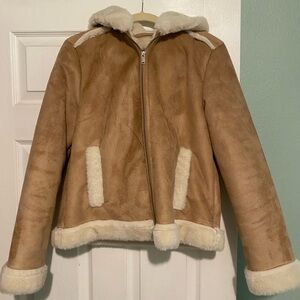 Hollister - Hooded Faux Suede Jacket